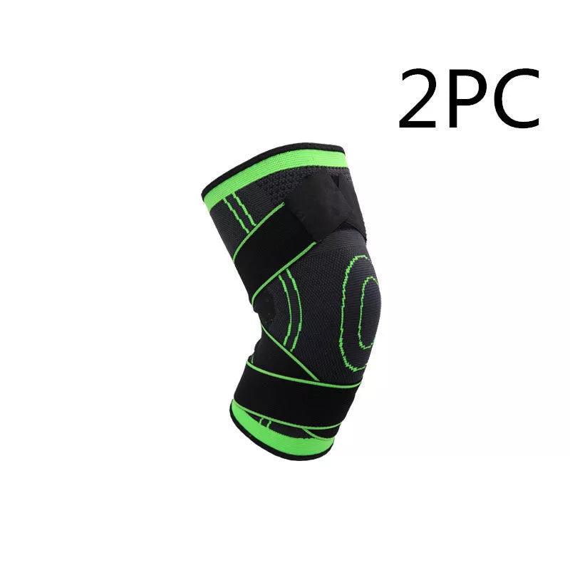 Nylon knitted knee pad for sports and fitness in various colors and sizes