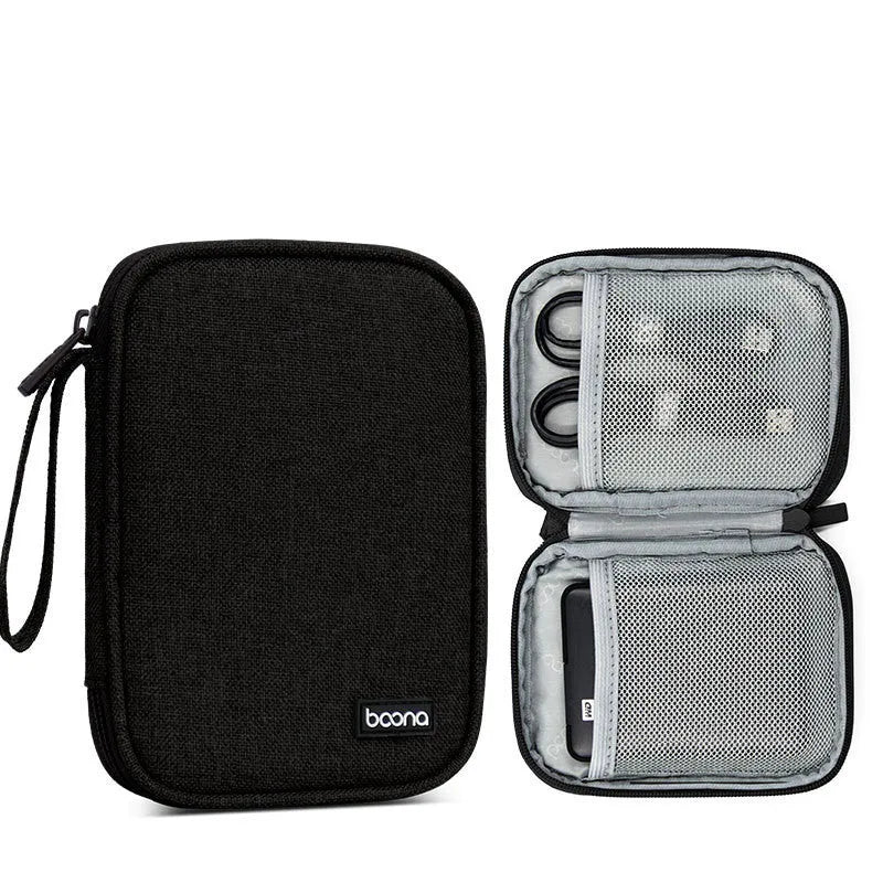 2.5-inch mobile hard disk protective Oxford cloth cover in grey and black colour options