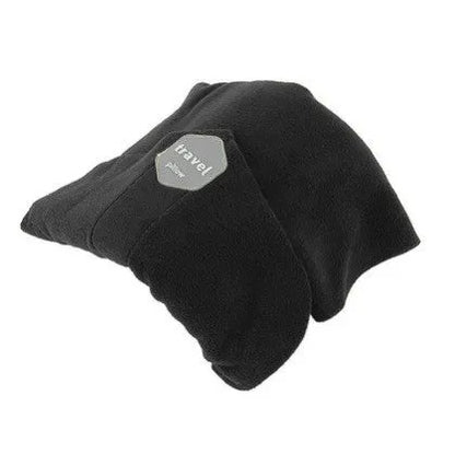 U-shaped convex travel neck scarf pillow in black, grey, navy, or red with cotton filling.