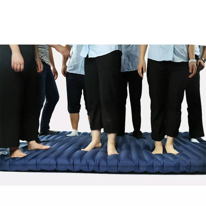 Blue Thickened Air Sleeping Pad for Camping with Moisture-Proof Feature