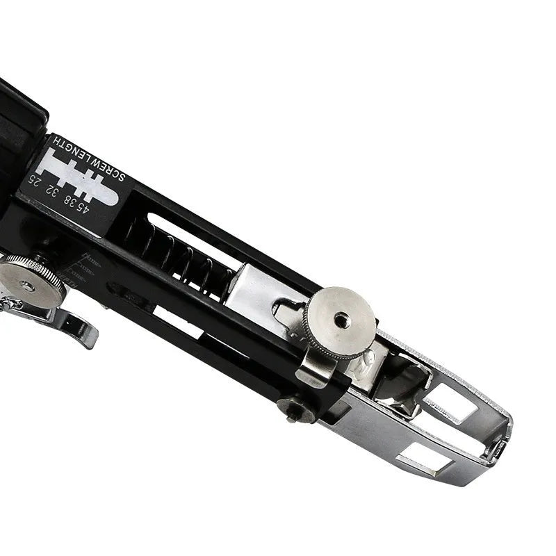 Chain screw gun head automatic nail gun electric screwdriver with plastic and stainless steel construction includes gun rack and chain band D attachment for professional and DIY fastening applications