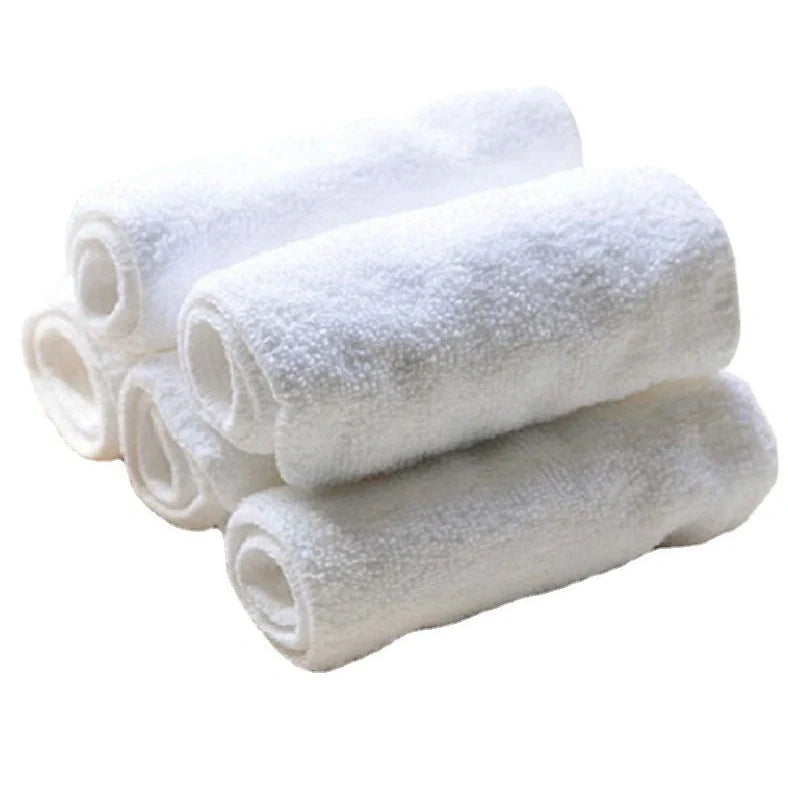 White washable diaper absorbent pad measuring 33cm by 13cm with two-layer microfiber construction