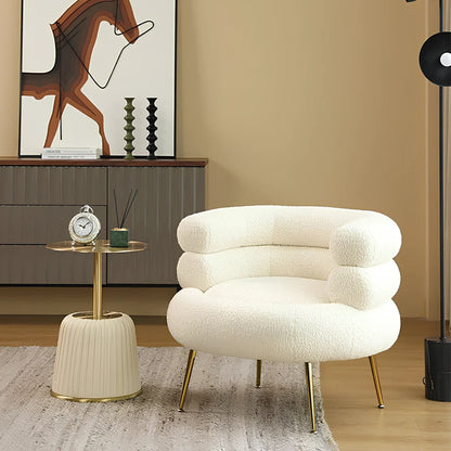 White Hot Dog sofa chair on balcony, 80cm wide cloth lounge with 20kg base and elastic foam filler