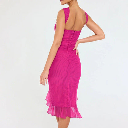 Slim, sleeveless mini dress in various colors, perfect for summer parties and clubs