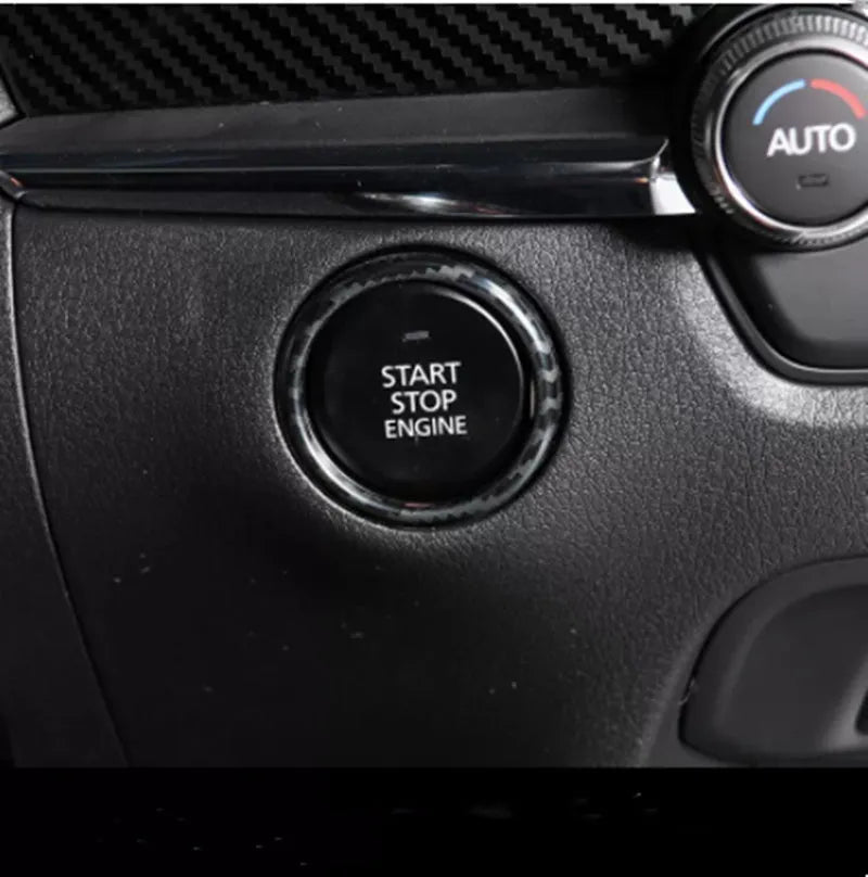 Aluminium alloy steering wheel decorative stickers in brushed red, silver, and blue transparent button designs