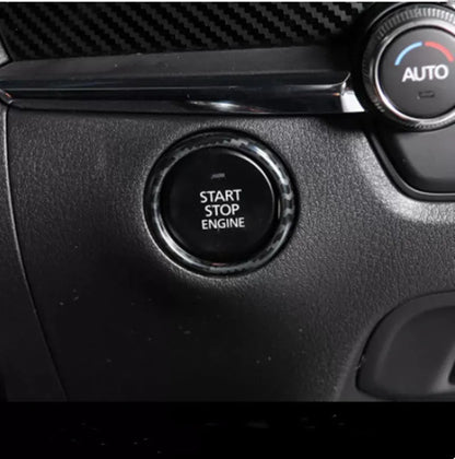Aluminium alloy steering wheel decorative stickers in brushed red, silver, and blue transparent button designs