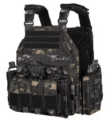 Quick Dismantling Tactical Vest in camouflage pattern with adjustable waist