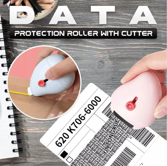 Confidentiality Seal Roller with Plastic Unpacking Knife for privacy protection in various colors