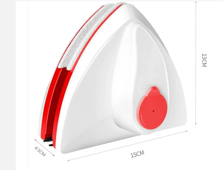 Premium magnetic window cleaning tool with automatic water discharge and double-layer wiper for spotless glass surfaces