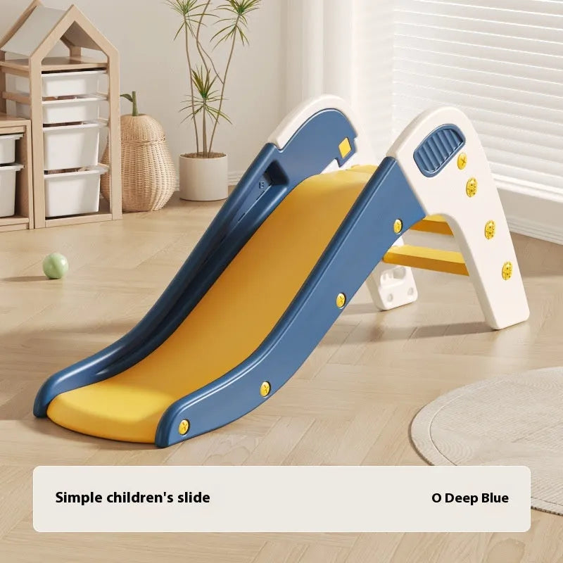 Small baby slide plastic toddler children's indoor garden first slide toy for 1 2 3 year olds in blue yellow brown grey grey