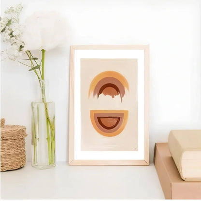 Boho Dreamers canvas wall art showing oil painting on canvas with modern decorative style