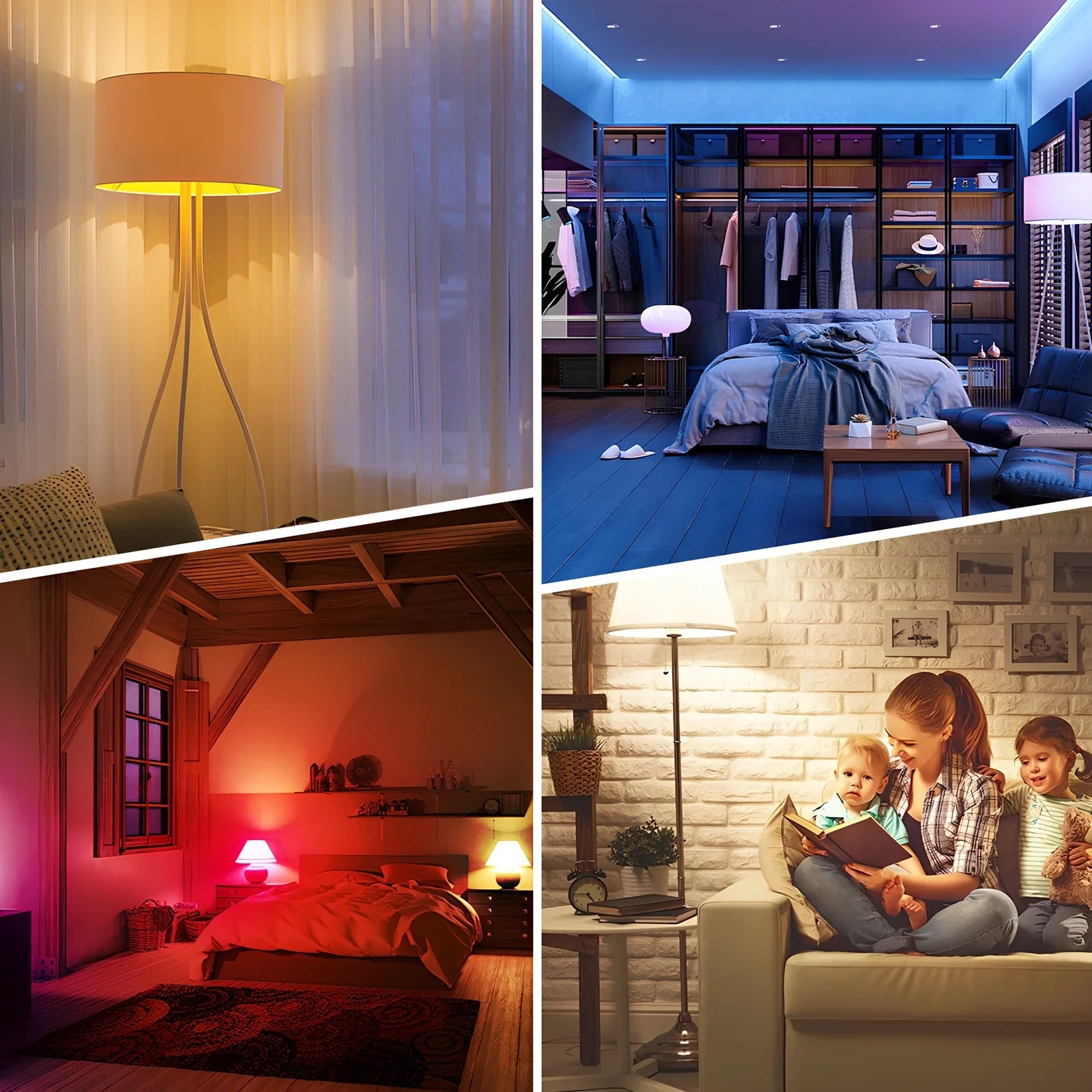 Smart WiFi bulb with plastic-clad aluminium body, 60mm diameter, compatible with voice control systems