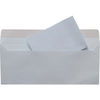 Blue anti-opening confidential envelope with self-adhesive seal measuring 105mm by 240mm