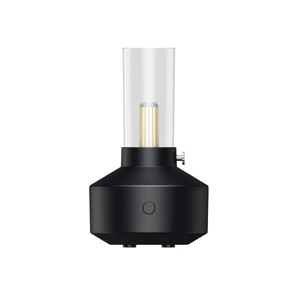 Retro light aroma diffuser with LED night light and humidifier in white and black