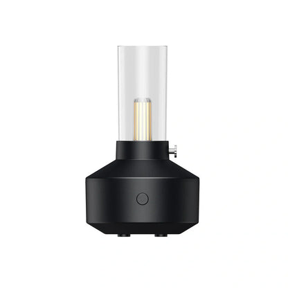 Retro light aroma diffuser with LED night light and humidifier in white and black
