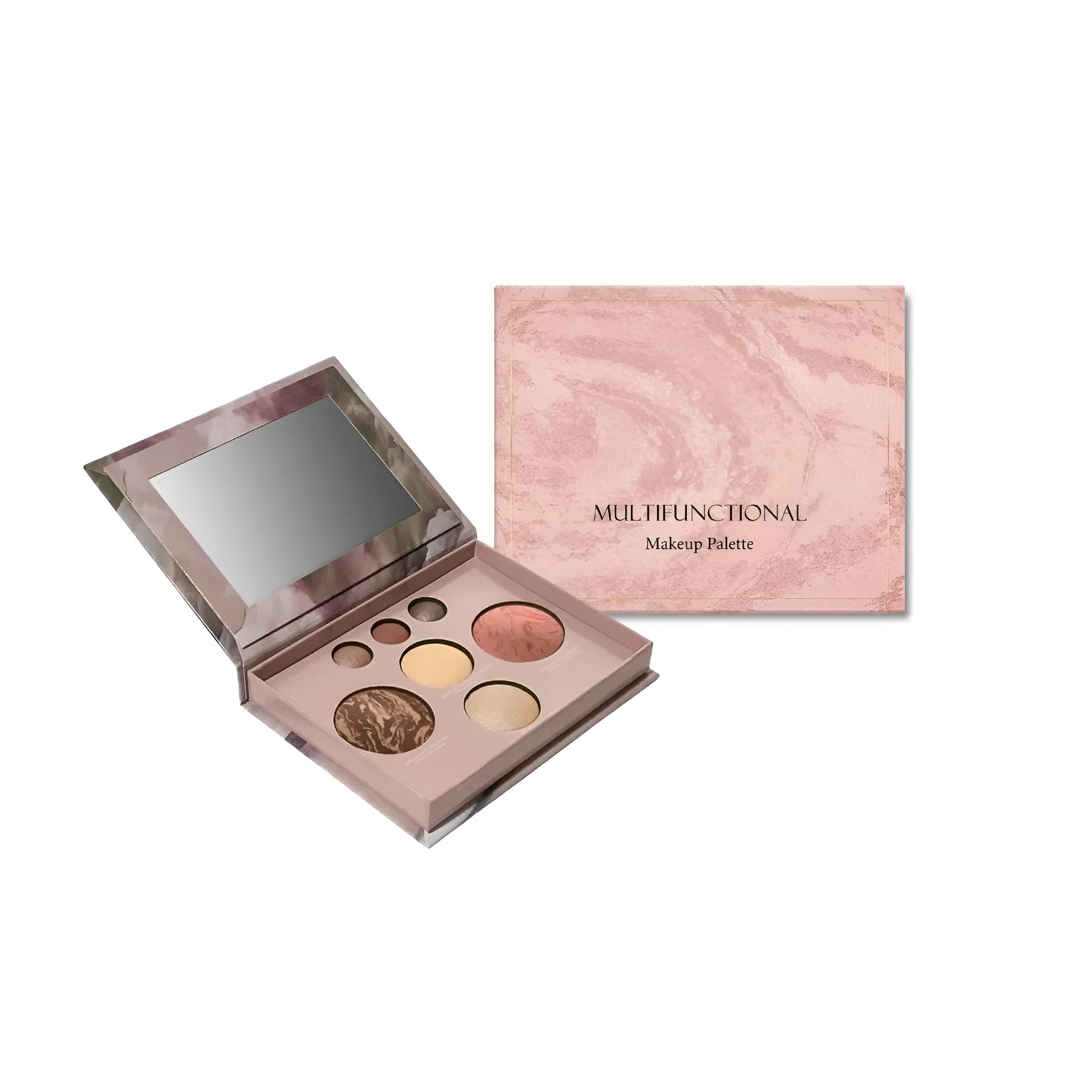 Multi functional 195g makeup tray and mixing palette 3-piece set for cosmetic organisation