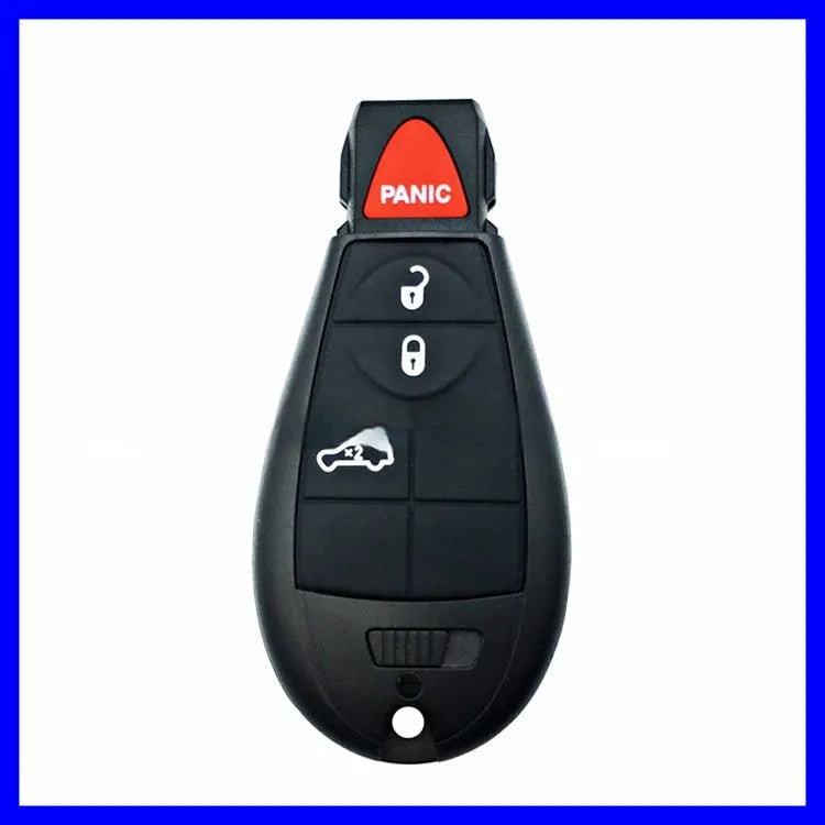 Dodge car key shell replacement in ABS brass, 85x42x15mm, with nylon case for Chrysler vehicles