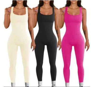 Women's suspender tank top tights in beige with adjustable buttons, 71-73cm length, and long sleeves for leisure wear