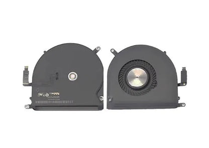 A1398 laptop cooling fan for MacBook models 12-inch to 15-inch, replacement part with plastic housing and metal blades