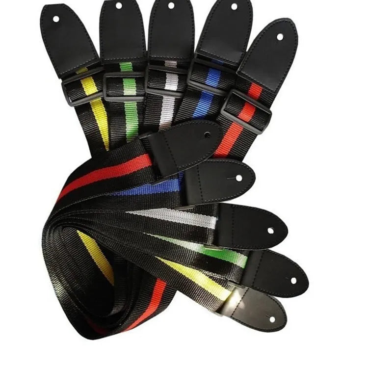 Adjustable woven crossbody strap for guitar bass ukulele in five colour options