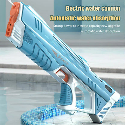 Automatic Electric Water Gun with motorized pressurization system for powerful, continuous water blasting