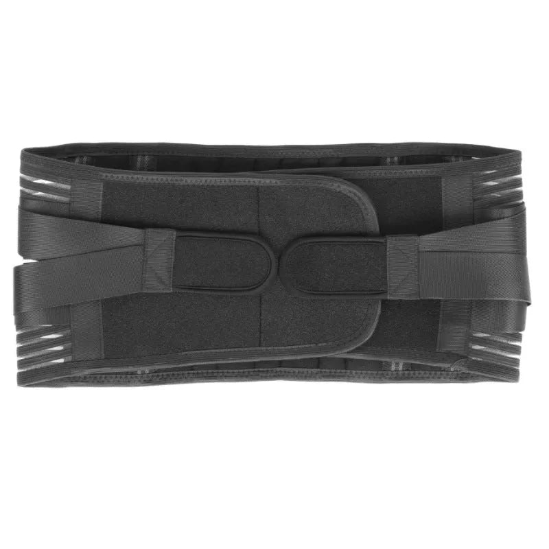 Men's and women's breathable sports support belt in black, sizes S to XXL