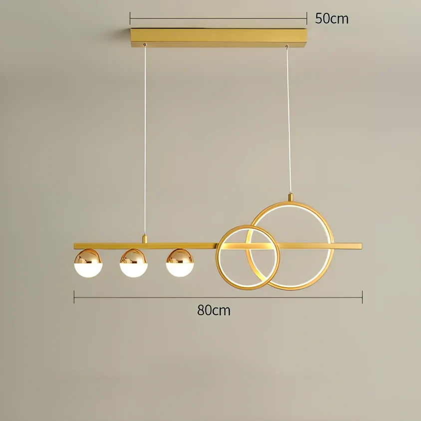 Rectangular aluminium ceiling lamp in black or gold with remote control for dimming and colour adjustment