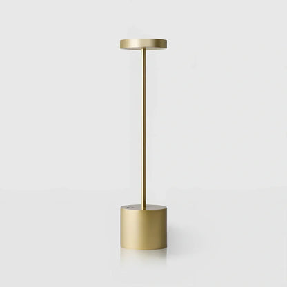 LED rechargeable touch night light in aluminium construction with touch dimming control