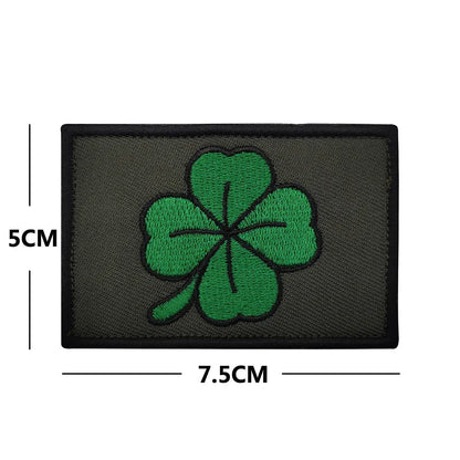 Outdoor embroidered fabric badge with Velcro backing showing detailed embroidery design