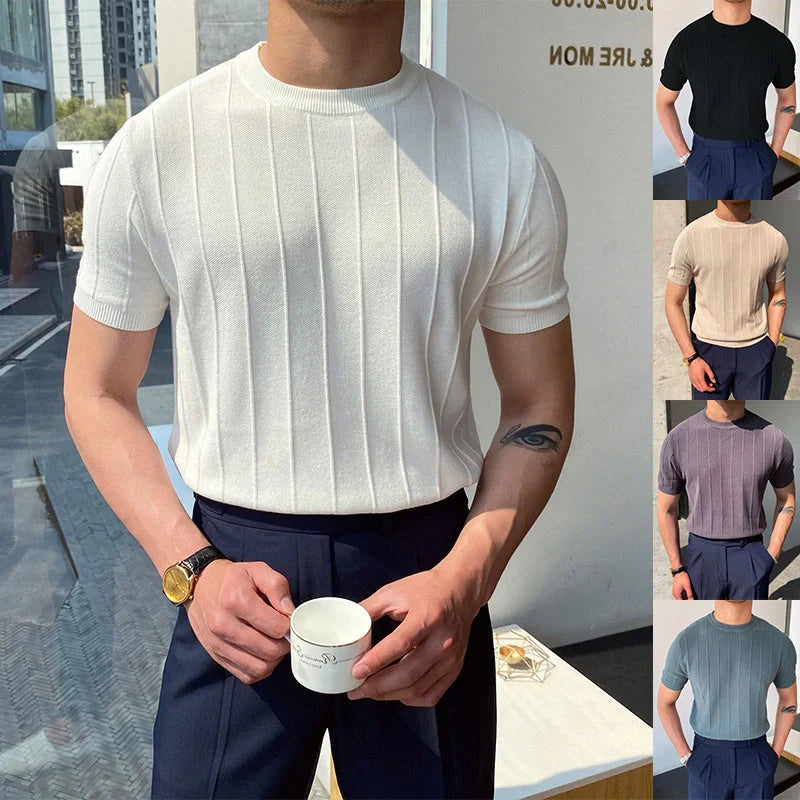 Men's lightweight polyester short sleeve t-shirt in various colors