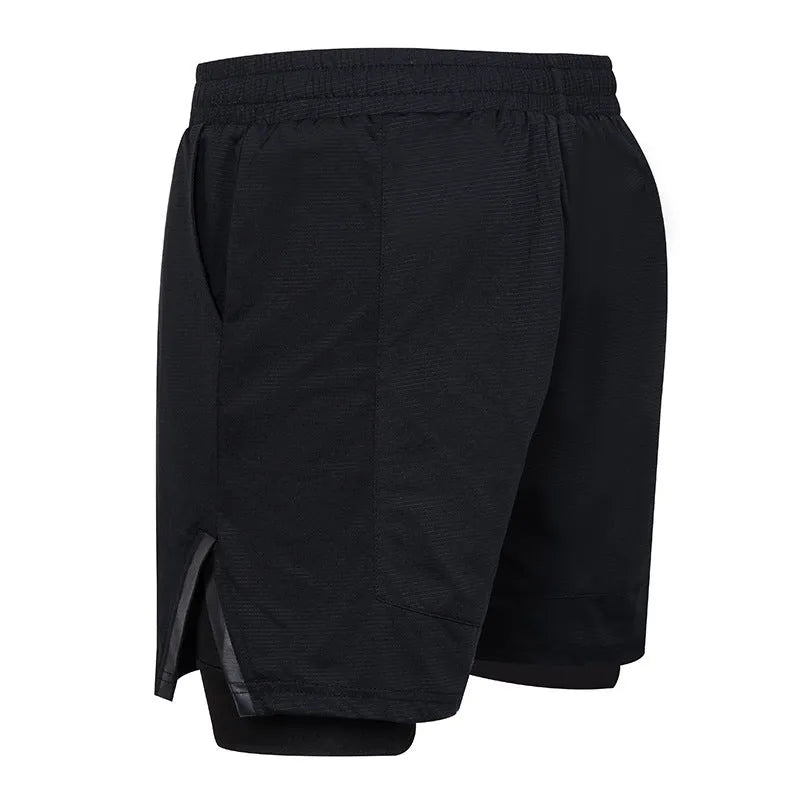Men's quick-drying small plaid sports shorts in mid waist design available in six colours