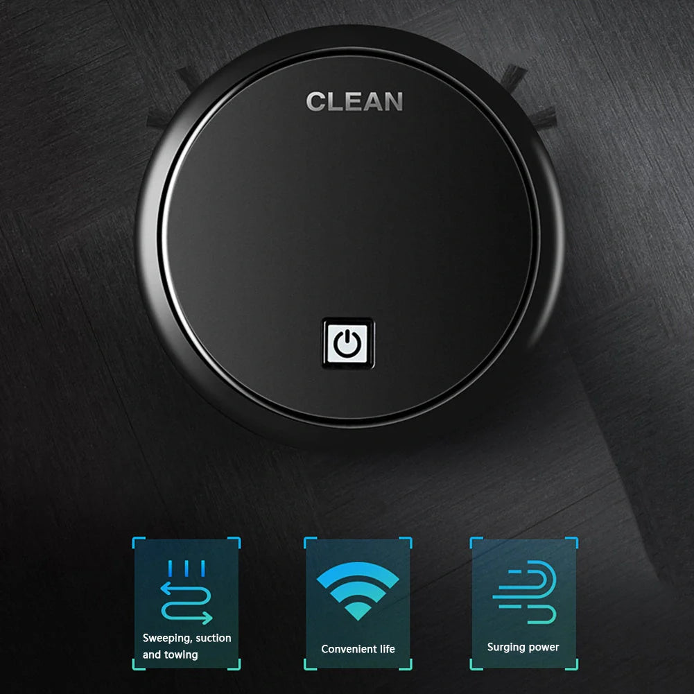 3-in-1 Robot Vacuum Cleaner with smart sensors and 1800Pa suction