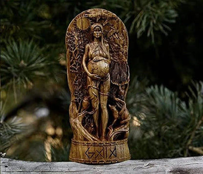 22cm tall resin Greek goddess statue for pagan altars and garden display with three colour options
