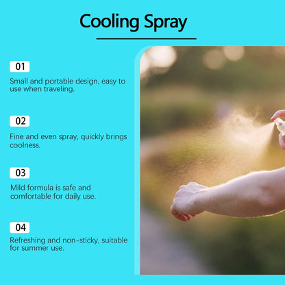 50ml cooling face spray bottle with mint extract for outdoor summer refreshment