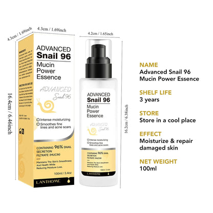 100ml snail serum moisturising facial essence bottle with snail secretion extract