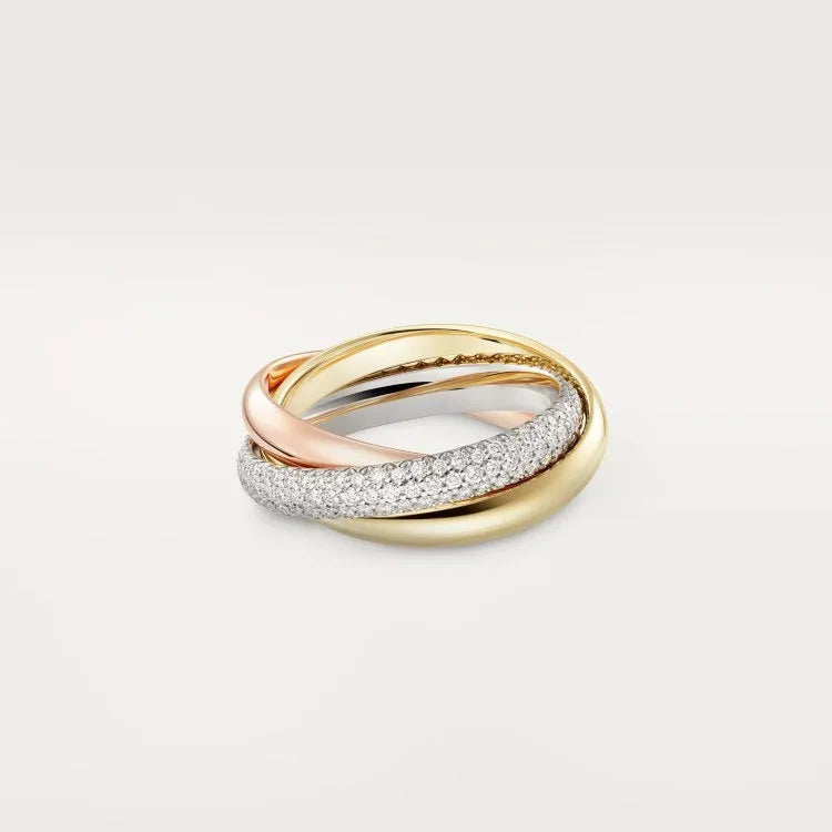 Silver couple rings with diamond settings in U-shaped or geometric designs, available in multiple colours and sizes 5-11