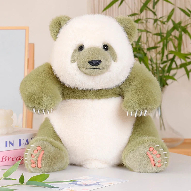 Panda doll plush toy with 35cm sitting height in black-white colour combination