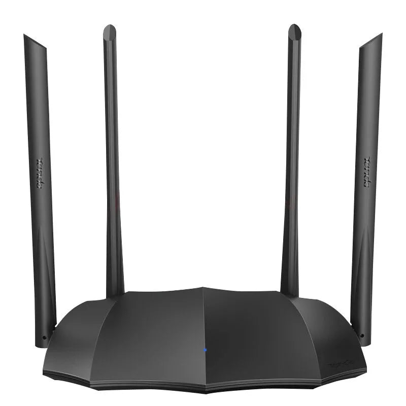 AC8 dual-band wireless router with gigabit ports measuring 365mm by 286mm