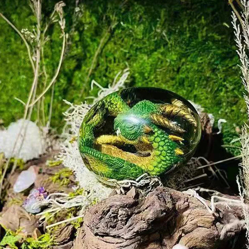 Lava Dragon Egg Desktop Decoration Dinosaur Egg Resin Crafts in various colors and styles