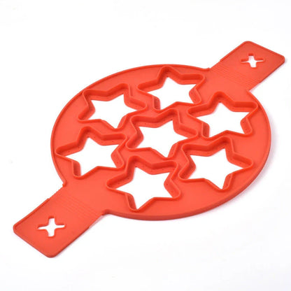 Silicone Pancake Maker in various shapes and colors for easy, mess-free pancake making