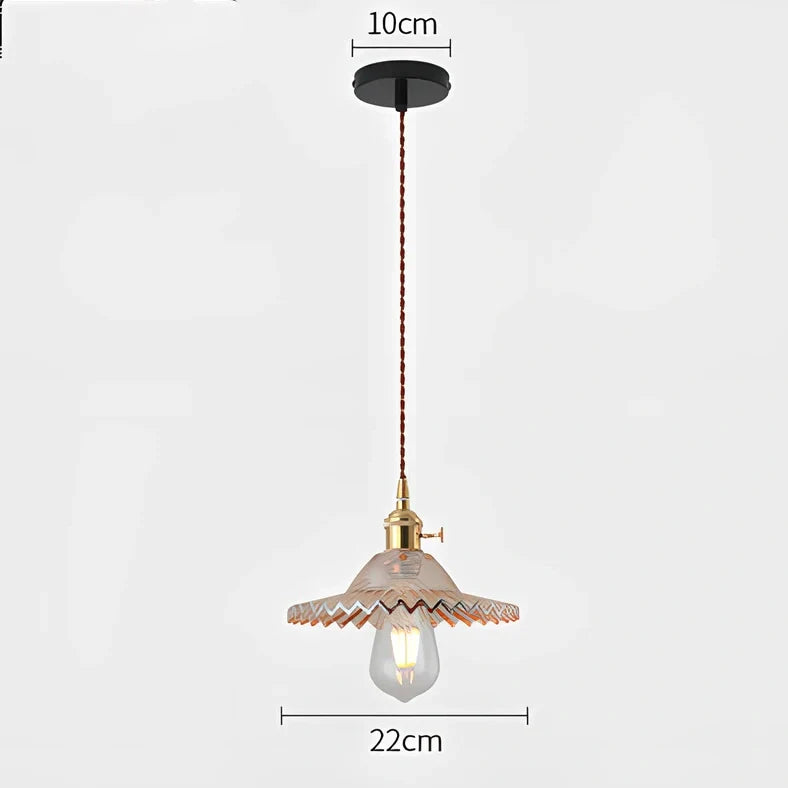 Nordic glass chandelier with copper body and adjustable 1.2m height in multiple colour options