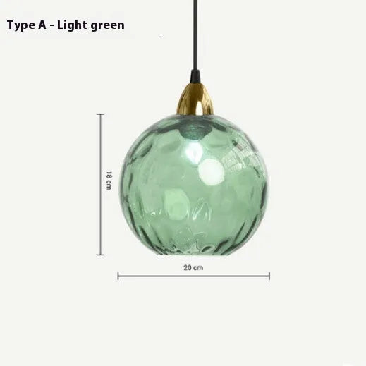 Nordic style water-wave glass ball chandelier pendant lamp in multiple colour options