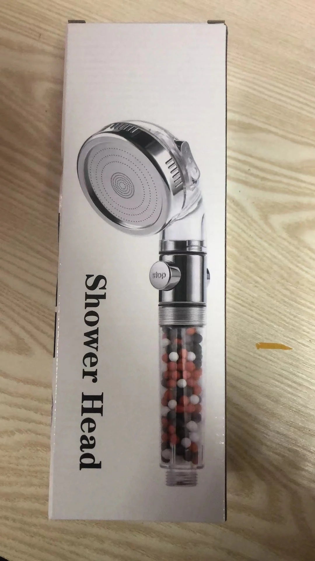 Household Negative Ion Pressurized Shower Head with adjustable modes and water-saving feature