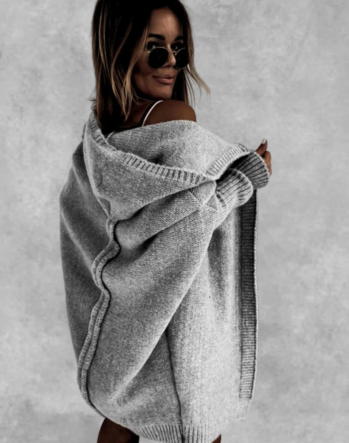 Stylish Bat Sleeve Hooded Cardigan for Women in various colors