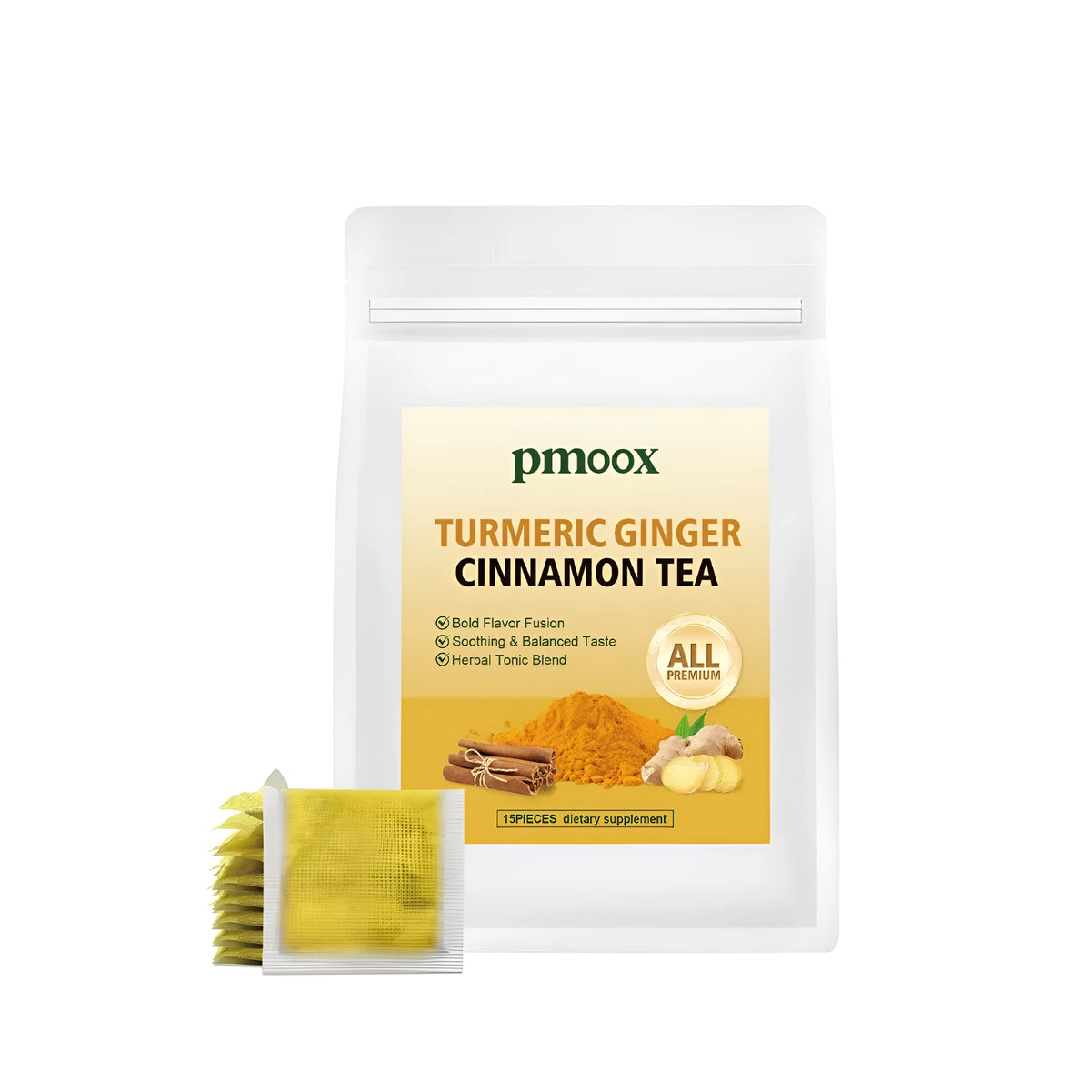 Turmeric ginger cinnamon tea 15 pieces spiced herbal blend