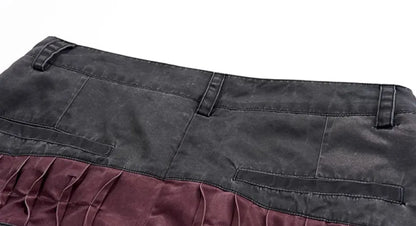 Korean style wide-leg trousers for boys in black or grey solid colour