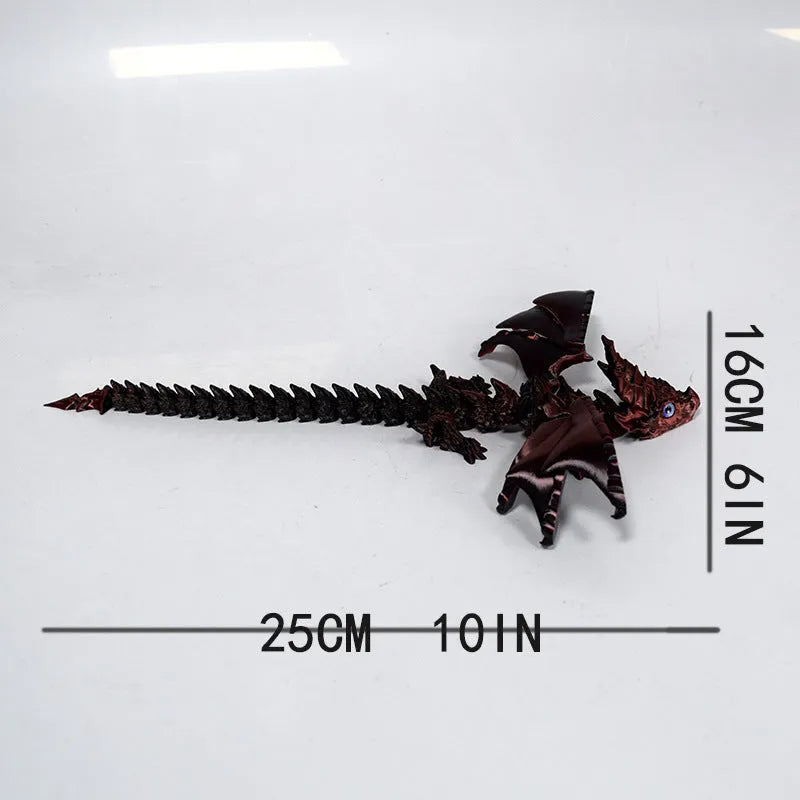 Red and gold 3D printed plastic dragon wings decoration for costumes.