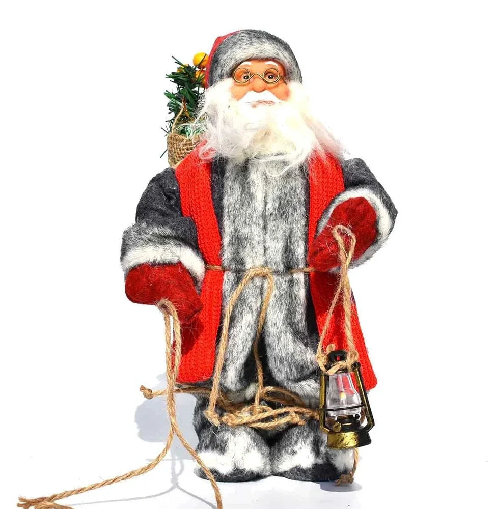 30cm Christmas doll ornaments with sequin details and snowman designs for holiday tree decoration