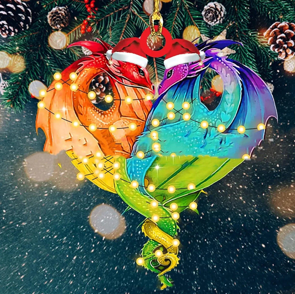 8cm dragon egg Christmas pendant decoration with dinosaur theme and acrylic construction