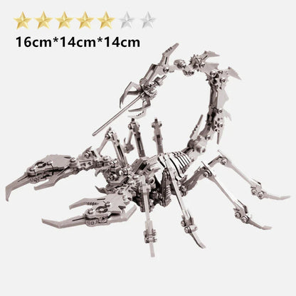 Stunningly detailed 3D metal puzzle featuring a fire-breathing ice dragon and scorpion king design